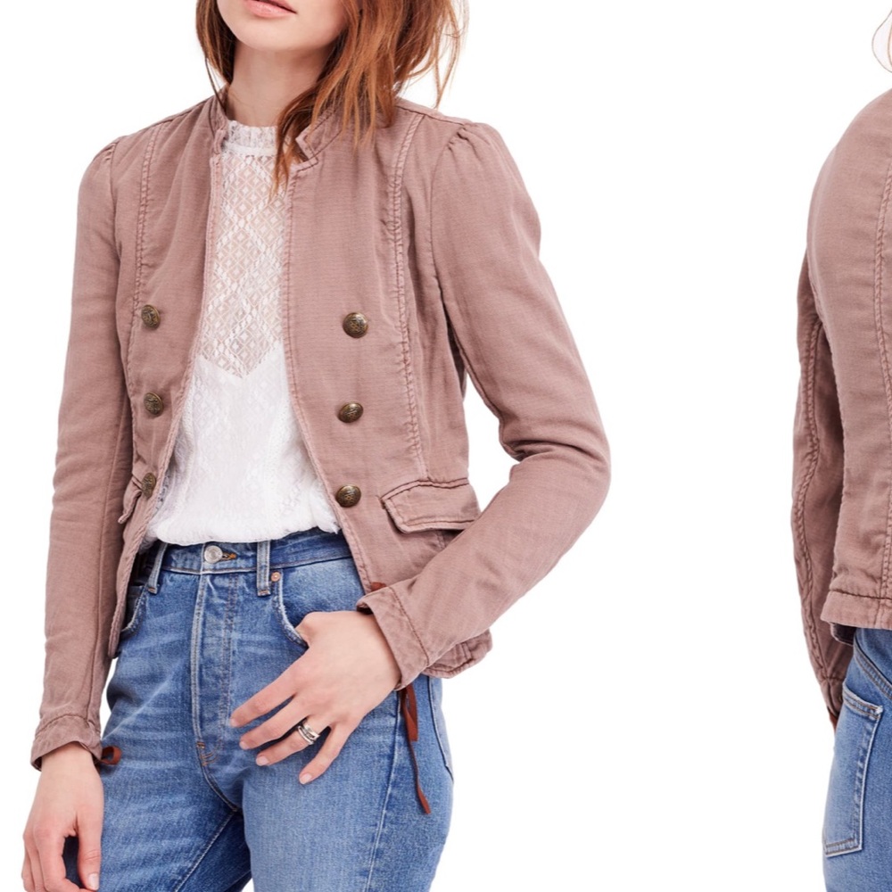 Free People Jagger Open Blazer - Mauve